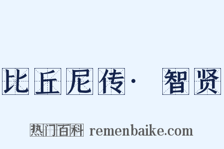 比丘尼传·智贤是什么意思的图片
